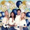 60PCS Navy Blue and Gold Confetti Balloons - Premium 12 Inch Pearl White and Gold Metallic Chrome Balloons for Birthday, Bridal Shower, and Graduation Party Decoration
